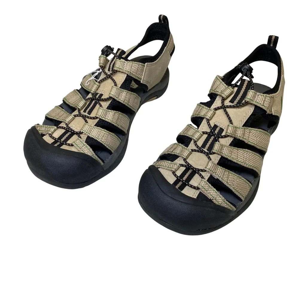 Airwalk Fisherman Sport Sandals Beige Black Closed Toe Women's 9.5 Hiking Water
